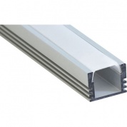 Алюминиевый профиль (накладной высокий) CAB261  2000x15,5х12мм серебро
