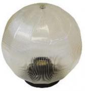 Плафон уличный шар НТУ 12-60-252 W60 D250мм в комплекте с основанием 145мм (прозрачная призма с гранями)