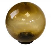 Плафон уличный шар НТУ 02-60-253 W60 D250мм в комплекте с основанием 145мм золотистая призма
