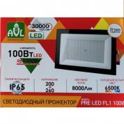 Прожектор с/д PRE LED FL1 100W BLACK (1/10) IP65 холодный белый