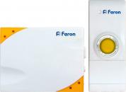 Звонок дверной беспроводной Feron Е-369  Электрический 35 мелодий белый желтый с питанием от батареек