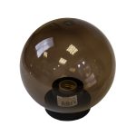 Плафон уличный шар НТУ 02-60-255 W60 D250мм в комплекте с основанием 145мм (дымчатый призма)
