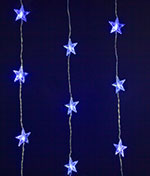 Гирлянда светодиодный занавес Звездочки  Айсикл 2×1.25м синий 