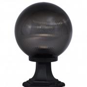 Плафон уличный шар НТУ 02-60-205 + стойка FSU2 W60 D200мм в комплекте с основанием 145мм (дымчатый призма с гранями)