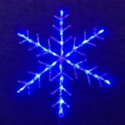 Светодиодная снежинка с 51 см  бело-синий 
