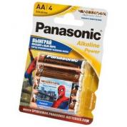 Элемент питания  Panasonic Alkaline Power  LR6APB/4BPR (4*BL) стикер Spider Man