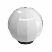 Плафон уличный шар НТУ 11-100-351 W100 D350мм в комплекте с основанием 145мм молочно-белый с гранями