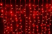 Занавес LED- PLS-3720-240V-2*3М-R/WH-F (красные светодиоды/белый пр) Flash   NEW 2017