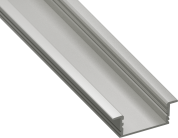 Врезной алюминиевый профиль для светодиодной ленты MSP25-3312 2000x33x12 мм анодированный