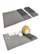  Сушилка для посуды с ковриком ES-DR-portable-45x60-gray
