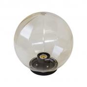 Плафон уличный шар НТУ 11-100-302 W100 D300мм в комплекте с основанием 145мм прозрачный с гранями