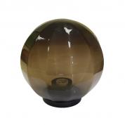 Плафон уличный шар НТУ 11-100-355 W100 D350мм в комплекте с основанием 145мм дымчатый с гранями