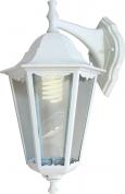 Светильник садово-парковый Feron 6102 шестигранный на стену вниз 60W E27 230V, белый