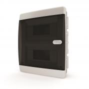 Пластиковый распределительный щит навесной CNK 40-18-1 прозрачная черная дверца
