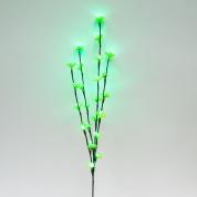 Ветка декоративная светодиодная Feron LD207B c зеленой подсветкой от сети, высота 80 см
