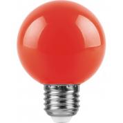 Лампа светодиодная LB-371 красный шар E27 220В 3Вт