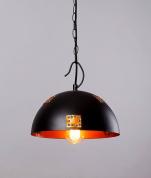 Светодиодный подвесной светильник HB2032S 40W 220V E27 300x255мм IP20 черный+золото