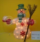 Светодиодная фигура Снеговик со снежком 80см