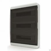 Пластиковый распределительный щит навесной BNK 40-54-1 прозрачная черная дверца