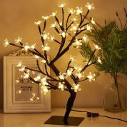 Светодиодное дерево Сакура Бонсай Цвет свечения-теплый белый 
