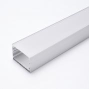 Профиль алюминиевый накладной"Линии света"с крепежами, серебро, CAB257