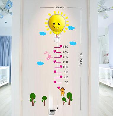 Декоративная наклейка со светильником (Сенсорное управление) (детская серия) Ростомер-солнышко