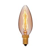 Винтажная лампа накаливания ES 35 C 40W 2200K E14 35x97мм (золотая) 220V
