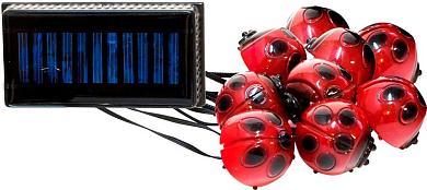 Газонный светильник CD881 на солнечной батарее 283мм IP44 пластик 9LED красный