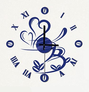Декоративная наклейка с часами (винил, пластик, металл) Механизм с маятником
