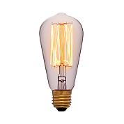 Винтажная лампа накаливания ES 58 ST 40/60W 2200K E27 58X130мм (прозрачная/золотая) 240V