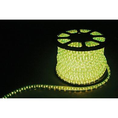 Дюралайт (световая нить) со светодиодами, 2W 100м 230V 36LED/м 13мм лимонный