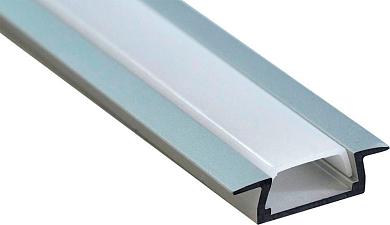 Алюминиевый профиль (встраиваемый) CAB251  2000x21x6мм серебро